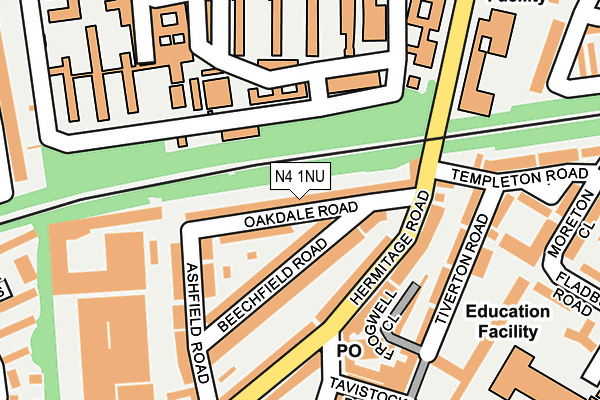 N4 1NU map - OS OpenMap – Local (Ordnance Survey)