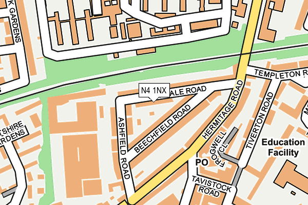 N4 1NX map - OS OpenMap – Local (Ordnance Survey)