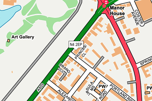 N4 2EP map - OS OpenMap – Local (Ordnance Survey)