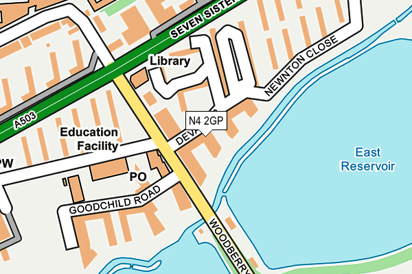 N4 2GP map - OS OpenMap – Local (Ordnance Survey)