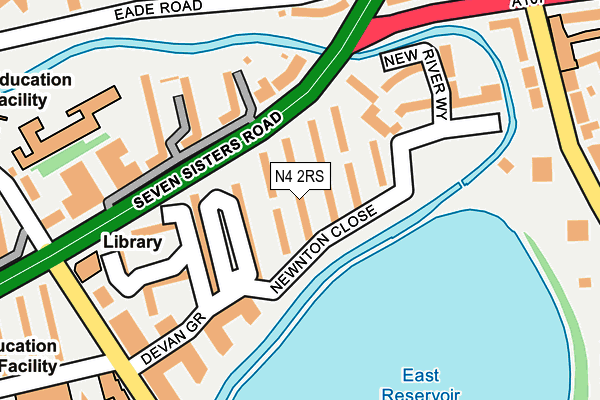 N4 2RS map - OS OpenMap – Local (Ordnance Survey)