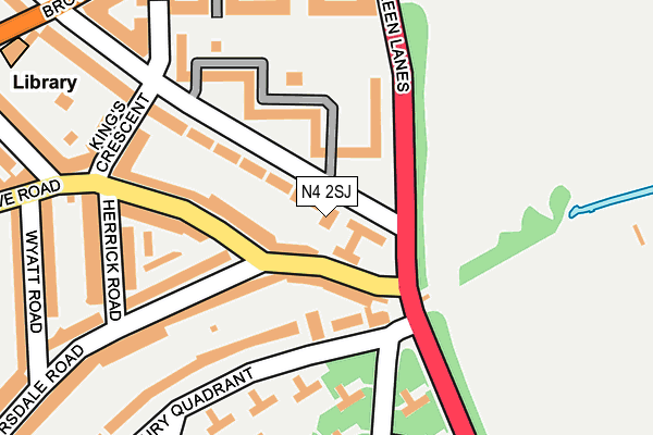 N4 2SJ map - OS OpenMap – Local (Ordnance Survey)