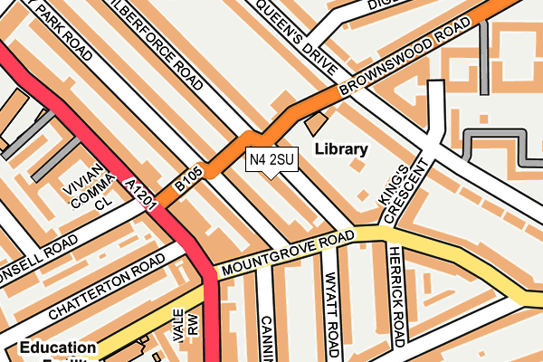 N4 2SU map - OS OpenMap – Local (Ordnance Survey)
