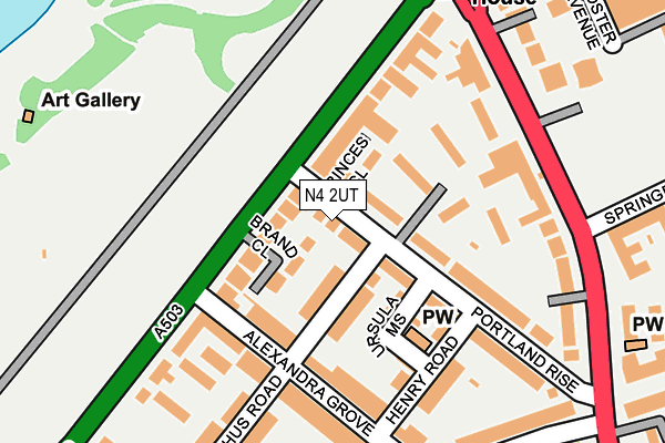 N4 2UT map - OS OpenMap – Local (Ordnance Survey)