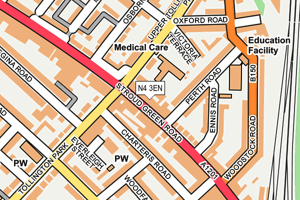 N4 3EN map - OS OpenMap – Local (Ordnance Survey)