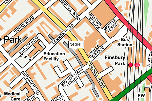 N4 3HT map - OS OpenMap – Local (Ordnance Survey)