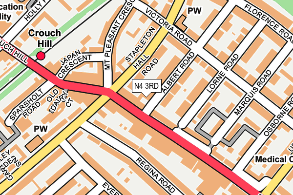 N4 3RD map - OS OpenMap – Local (Ordnance Survey)