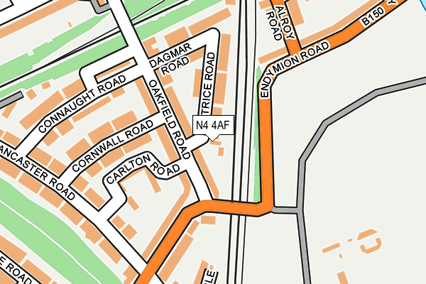 N4 4AF map - OS OpenMap – Local (Ordnance Survey)