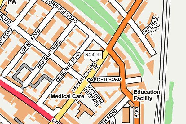 N4 4DD map - OS OpenMap – Local (Ordnance Survey)