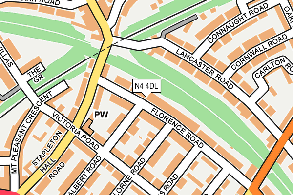 N4 4DL map - OS OpenMap – Local (Ordnance Survey)