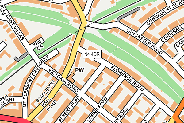 N4 4DR map - OS OpenMap – Local (Ordnance Survey)