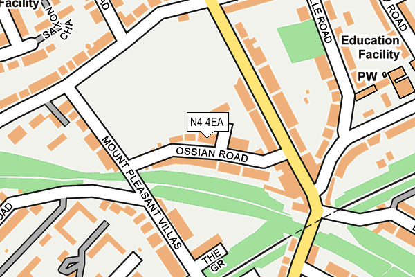 N4 4EA map - OS OpenMap – Local (Ordnance Survey)