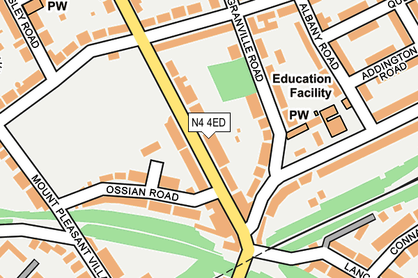 N4 4ED map - OS OpenMap – Local (Ordnance Survey)