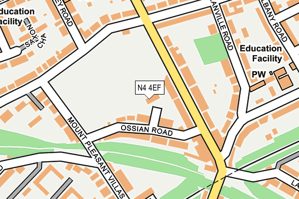 N4 4EF map - OS OpenMap – Local (Ordnance Survey)