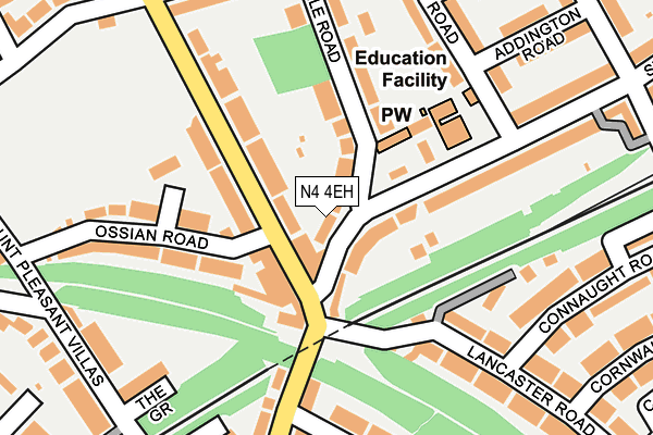 N4 4EH map - OS OpenMap – Local (Ordnance Survey)