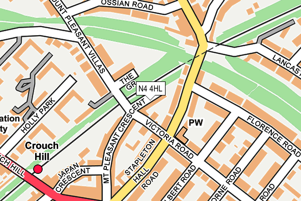 N4 4HL map - OS OpenMap – Local (Ordnance Survey)