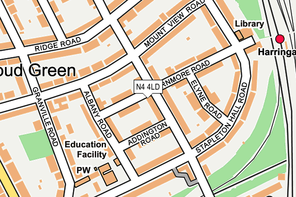 N4 4LD map - OS OpenMap – Local (Ordnance Survey)