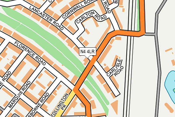 N4 4LR map - OS OpenMap – Local (Ordnance Survey)