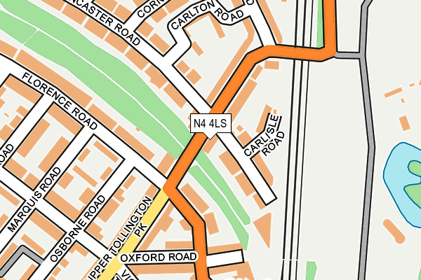 N4 4LS map - OS OpenMap – Local (Ordnance Survey)