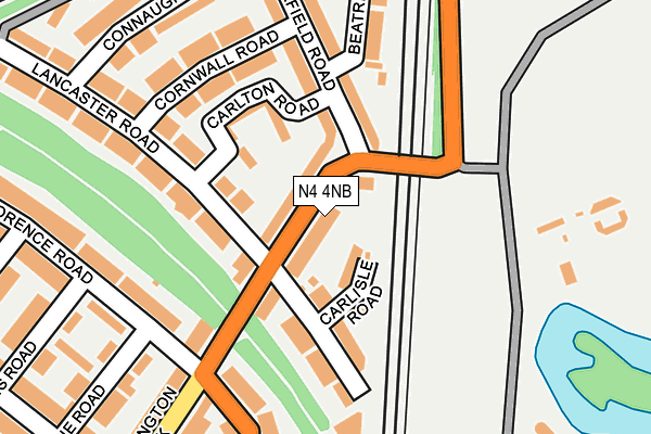 N4 4NB map - OS OpenMap – Local (Ordnance Survey)