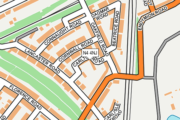 N4 4NJ map - OS OpenMap – Local (Ordnance Survey)