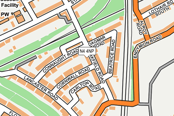 N4 4NP map - OS OpenMap – Local (Ordnance Survey)
