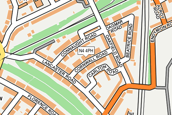N4 4PH map - OS OpenMap – Local (Ordnance Survey)