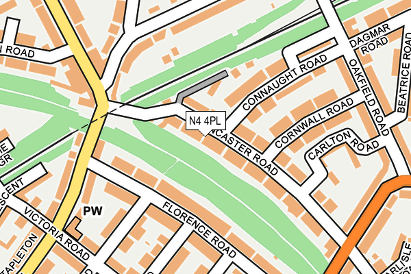 N4 4PL map - OS OpenMap – Local (Ordnance Survey)