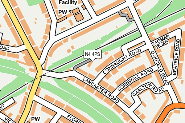 N4 4PS map - OS OpenMap – Local (Ordnance Survey)