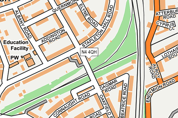 N4 4QH map - OS OpenMap – Local (Ordnance Survey)