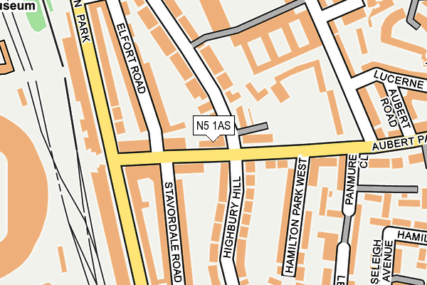 N5 1AS map - OS OpenMap – Local (Ordnance Survey)