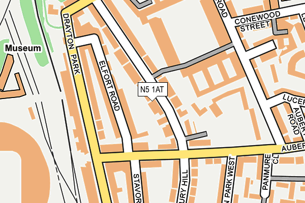N5 1AT map - OS OpenMap – Local (Ordnance Survey)