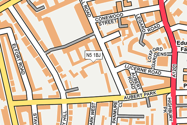 N5 1BJ map - OS OpenMap – Local (Ordnance Survey)