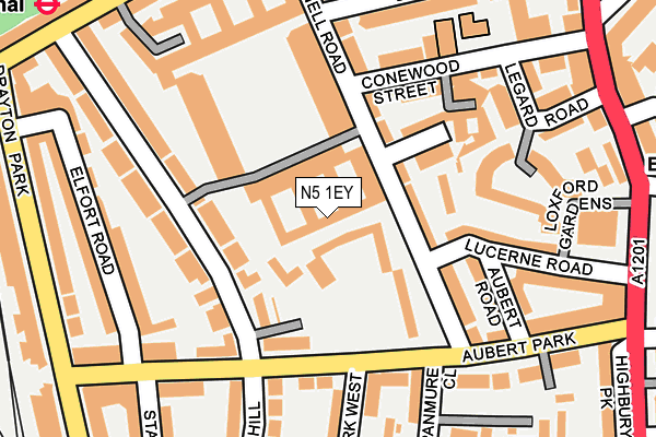 N5 1EY map - OS OpenMap – Local (Ordnance Survey)
