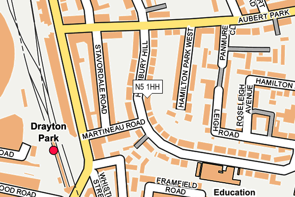 N5 1HH map - OS OpenMap – Local (Ordnance Survey)