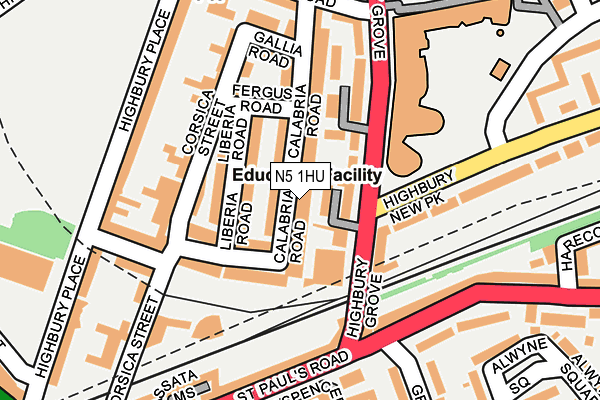 N5 1HU map - OS OpenMap – Local (Ordnance Survey)