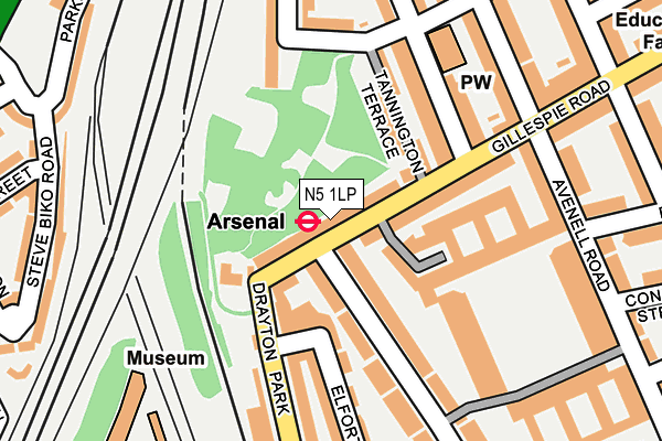 N5 1LP map - OS OpenMap – Local (Ordnance Survey)