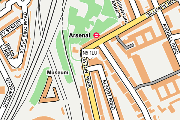 N5 1LU map - OS OpenMap – Local (Ordnance Survey)