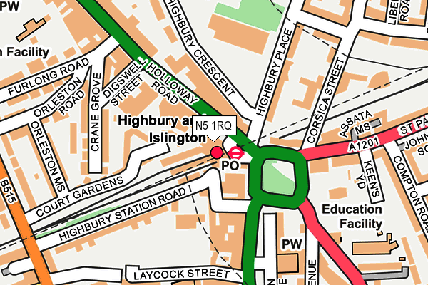 N5 1RQ map - OS OpenMap – Local (Ordnance Survey)