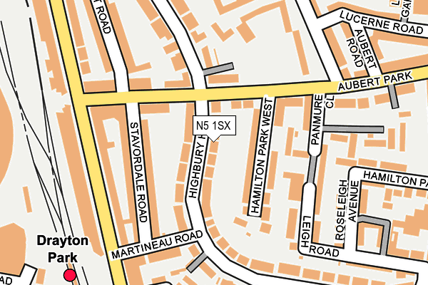 N5 1SX map - OS OpenMap – Local (Ordnance Survey)