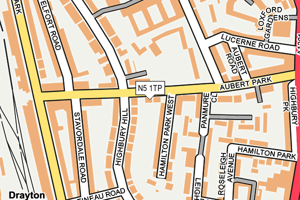 N5 1TP map - OS OpenMap – Local (Ordnance Survey)