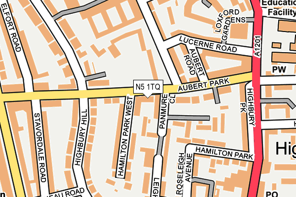 N5 1TQ map - OS OpenMap – Local (Ordnance Survey)