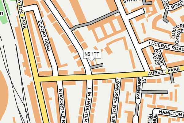 N5 1TT map - OS OpenMap – Local (Ordnance Survey)