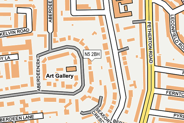 N5 2BH map - OS OpenMap – Local (Ordnance Survey)