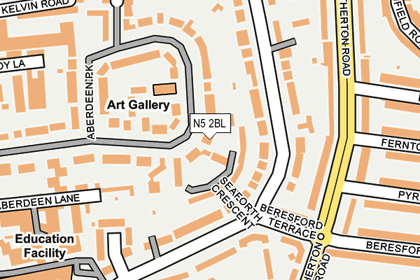 N5 2BL map - OS OpenMap – Local (Ordnance Survey)