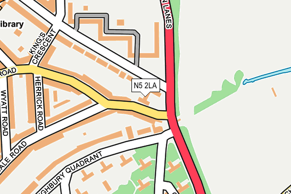 N5 2LA map - OS OpenMap – Local (Ordnance Survey)