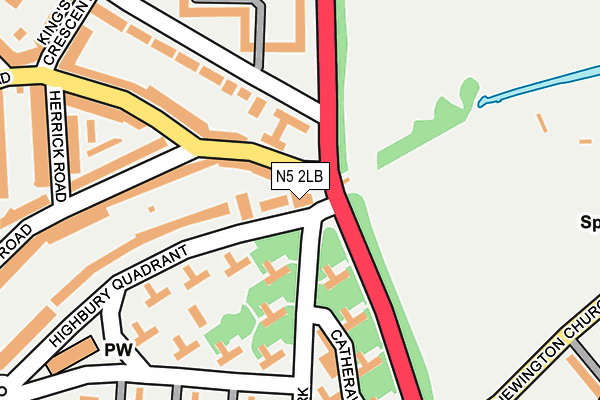 N5 2LB map - OS OpenMap – Local (Ordnance Survey)