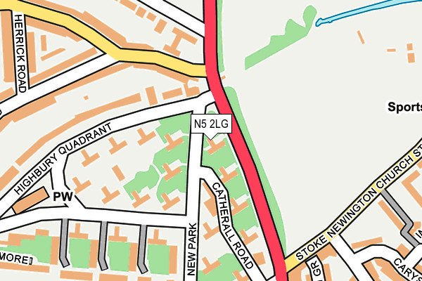 N5 2LG map - OS OpenMap – Local (Ordnance Survey)