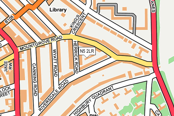 N5 2LR map - OS OpenMap – Local (Ordnance Survey)