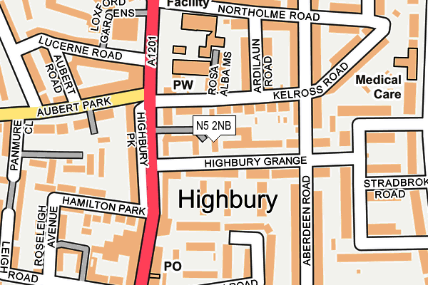 N5 2NB map - OS OpenMap – Local (Ordnance Survey)